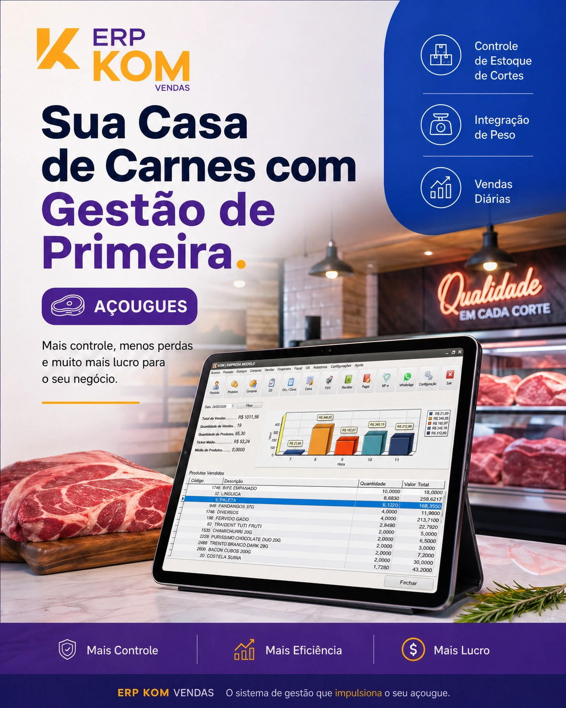 ERP KOM Vendas para acougues